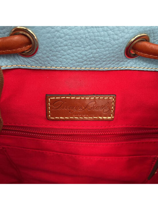 Women\'s Dooney & Bourke Leather Backpack Light Blue Brown Trim main image 4